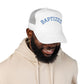 Baptized Foam Trucker Hat — Navy Mesh Christian Cap