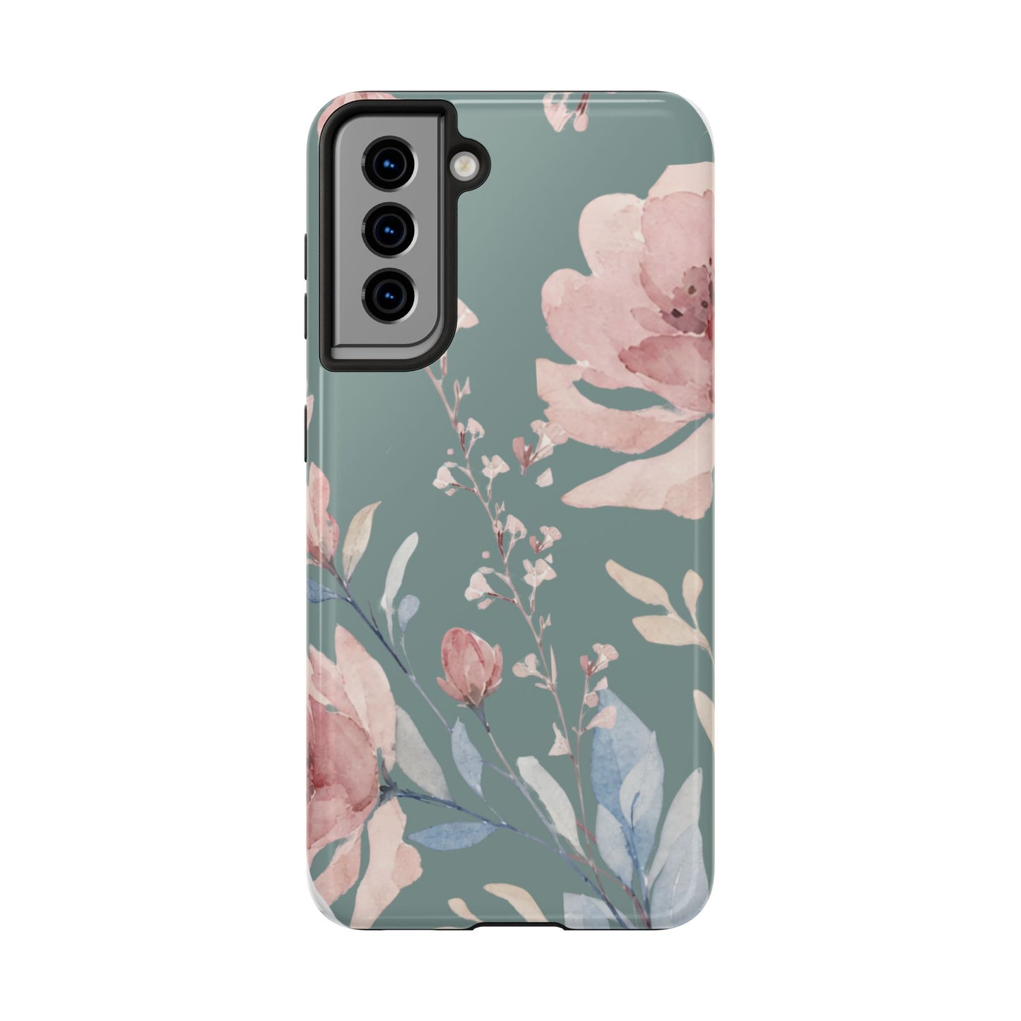 Green Fall floral Tough Phone Cases