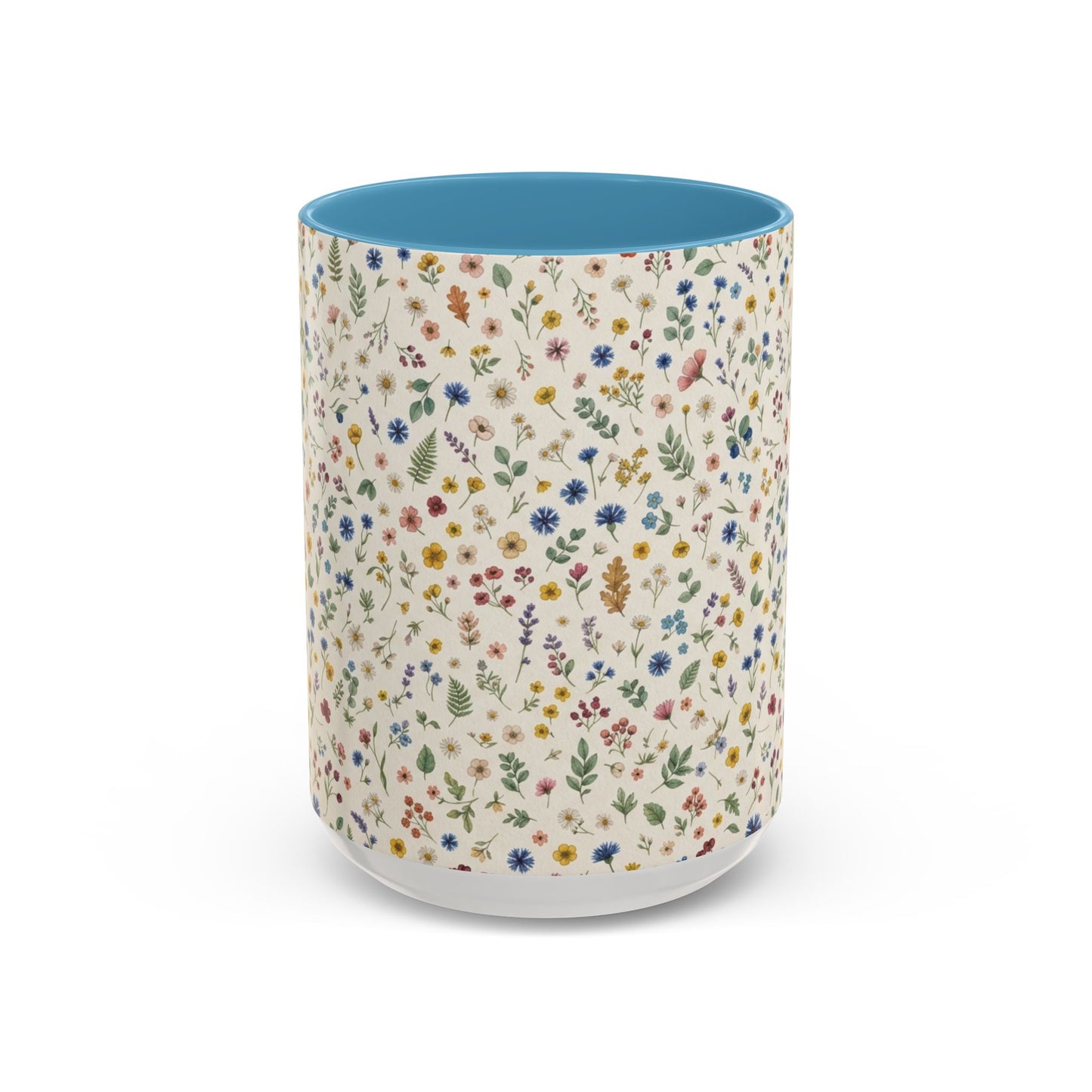Fall Floral, Yellow Accent Coffee Mug (11, 15oz)