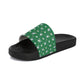 Floral Green Slide Sandals — Women's Daisy Print Pool & Beach Slides