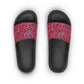 Women's Floral Red Slide Sandals – Comfortable Pool & Casual Summer Slides
