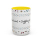 Baptized, Saved, and Coffee for the day-- Accent Coffee Mug (11, 15oz)