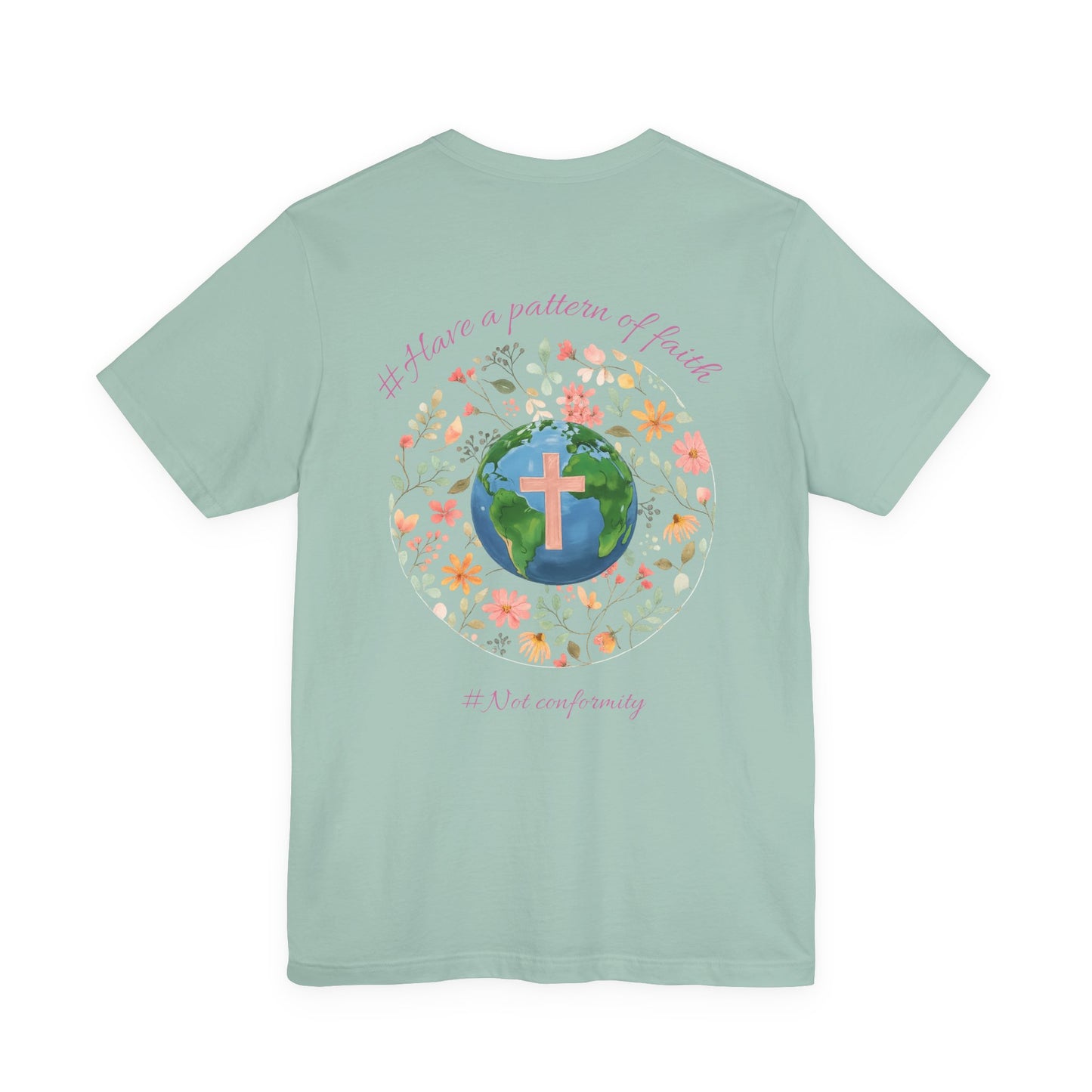 Dark Blue- It’s Just Earth, Chill Out, Romans 12:2  Jersey Short Sleeve Tee