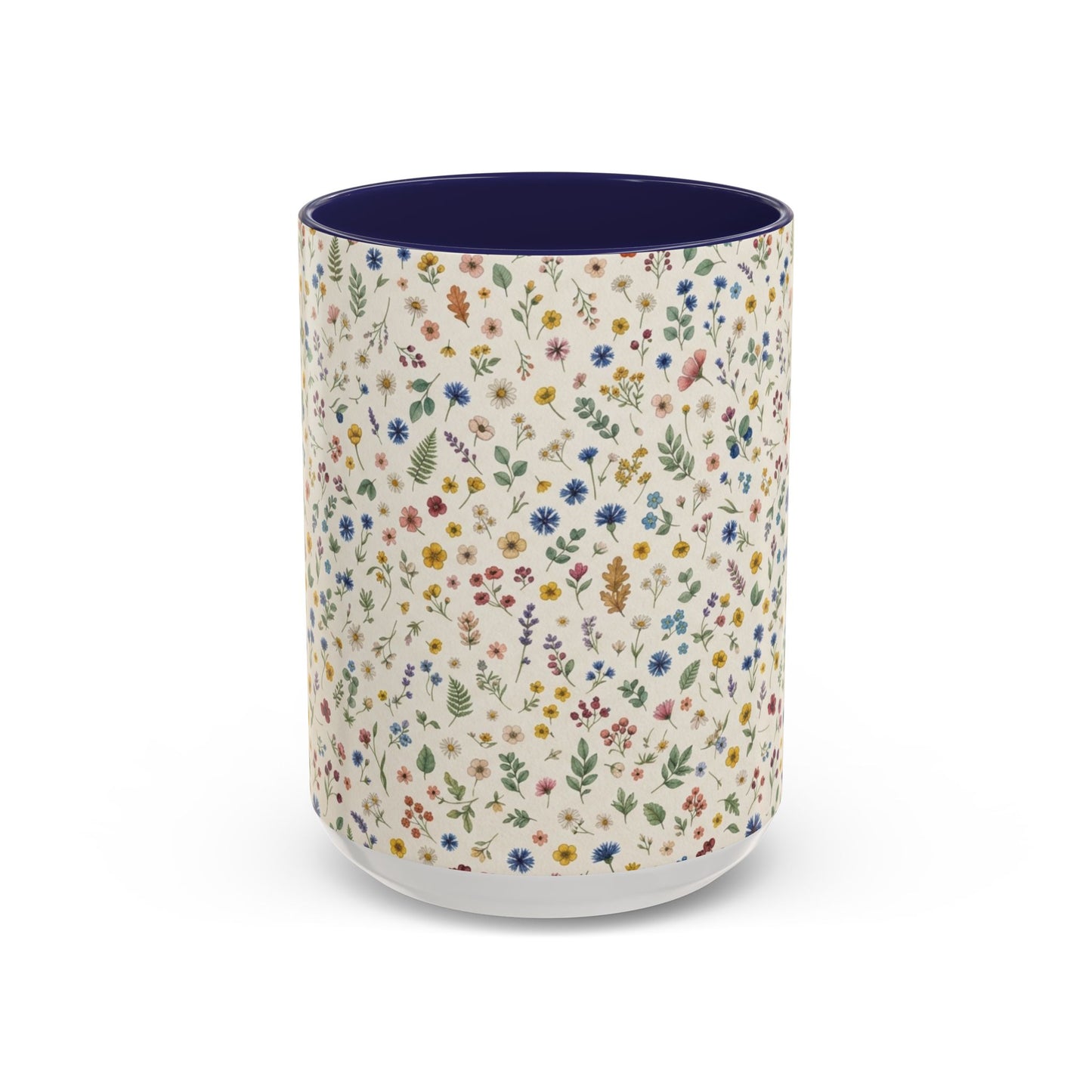 Fall Floral, Yellow Accent Coffee Mug (11, 15oz)