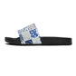 Tile Pattern Women's Slide Sandals — Blue Mosaic Pool & Beach Slides