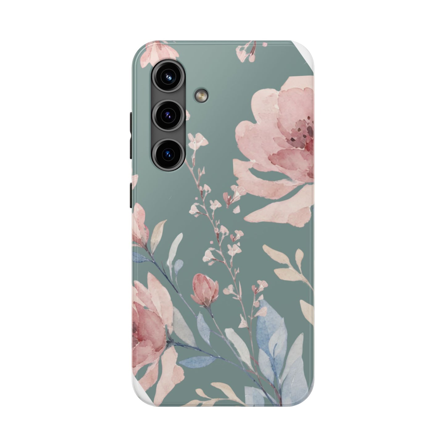 Green Fall floral Tough Phone Cases