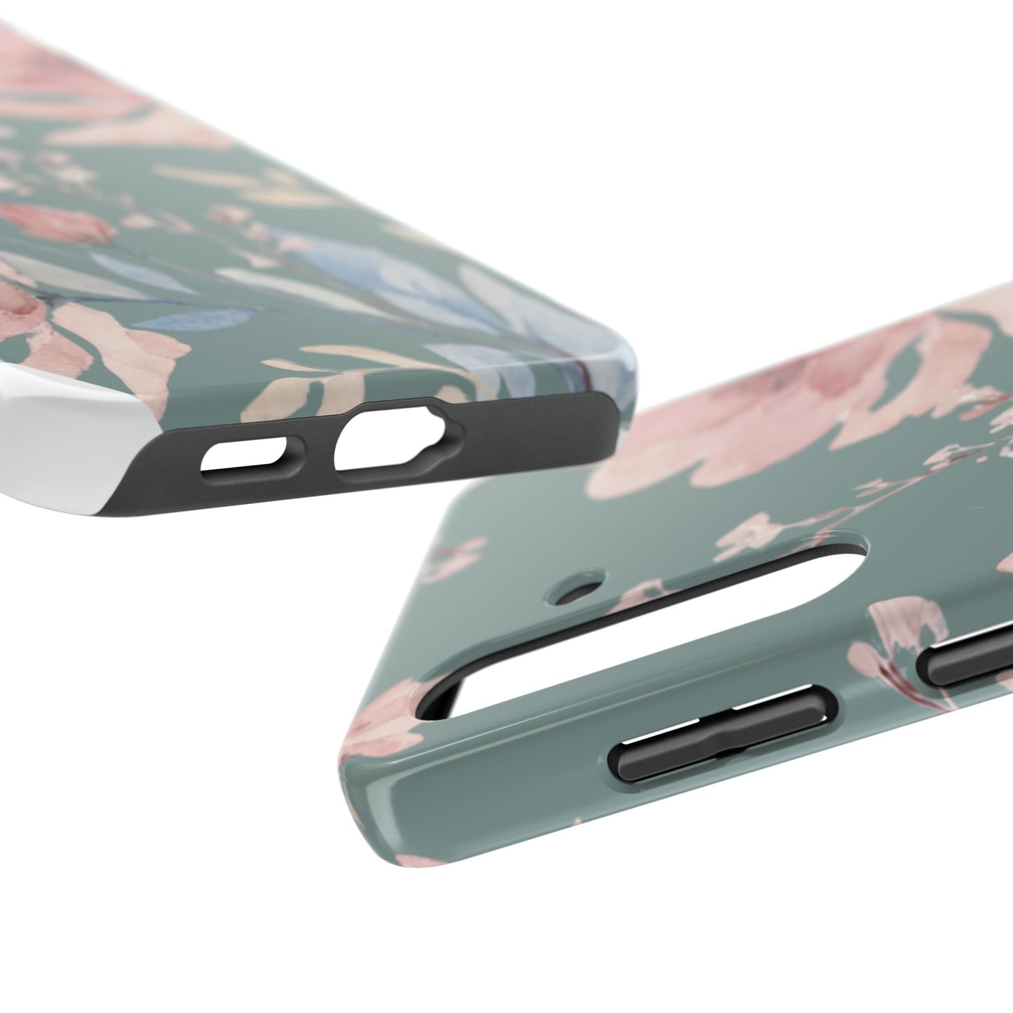 Green Fall floral Tough Phone Cases