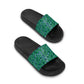 Floral Green Slide Sandals — Women's Casual Summer Slides