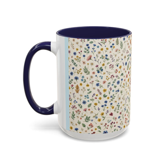Fall Floral, Yellow Accent Coffee Mug (11, 15oz)