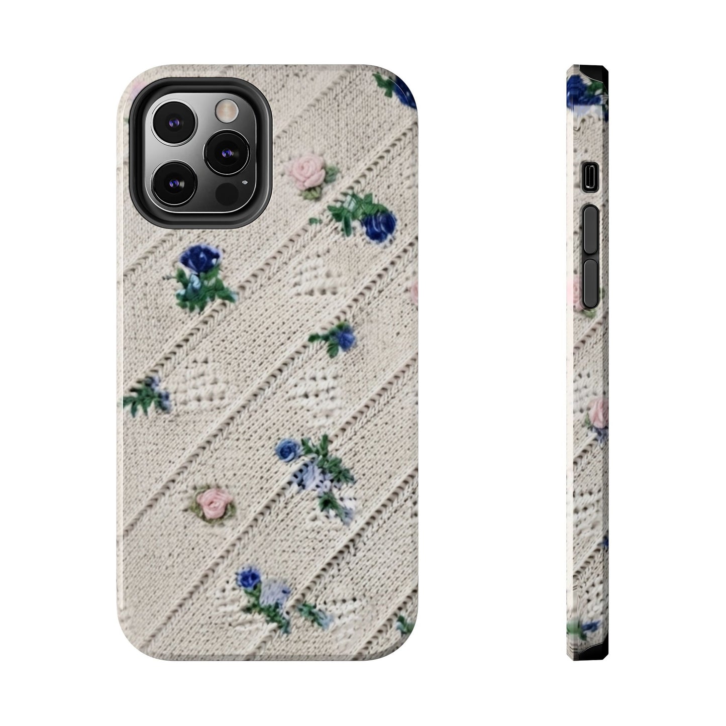 Tough Phone Cases, Fabric Like, Grandmillenial, Floral