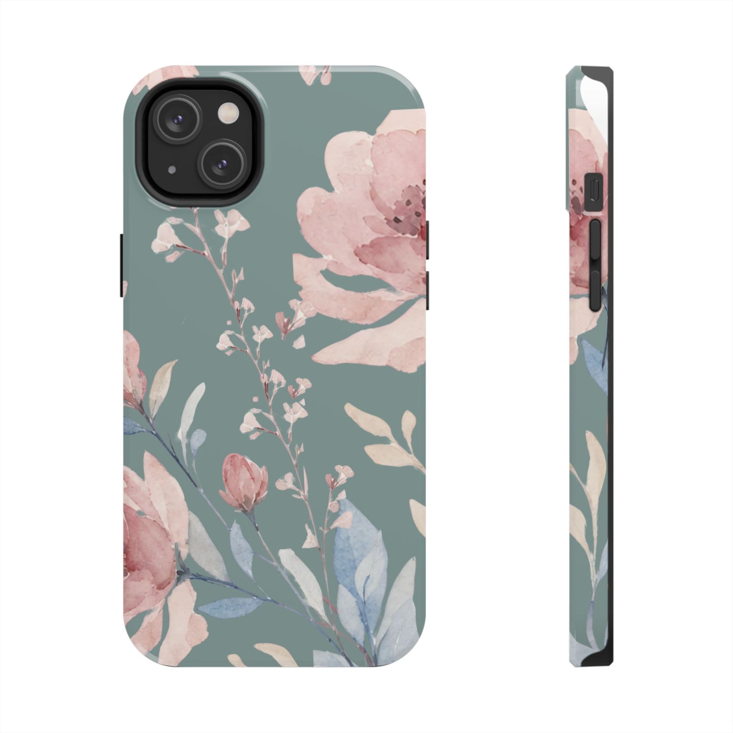 Green Fall floral Tough Phone Cases