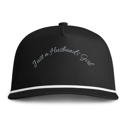 Baseball Cap — "Just a Husband’s Girl" Embroidered Rope Trucker Cap