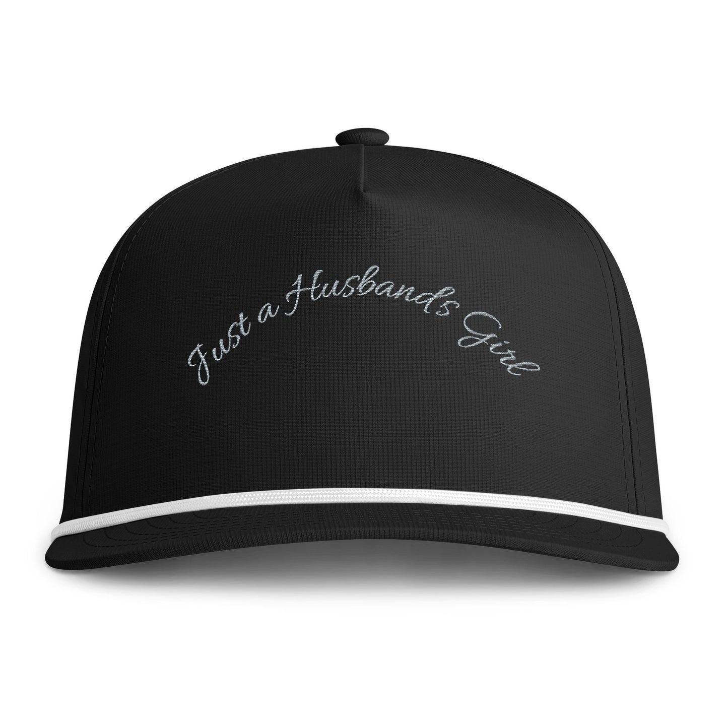 Baseball Cap — "Just a Husband’s Girl" Embroidered Rope Trucker Cap
