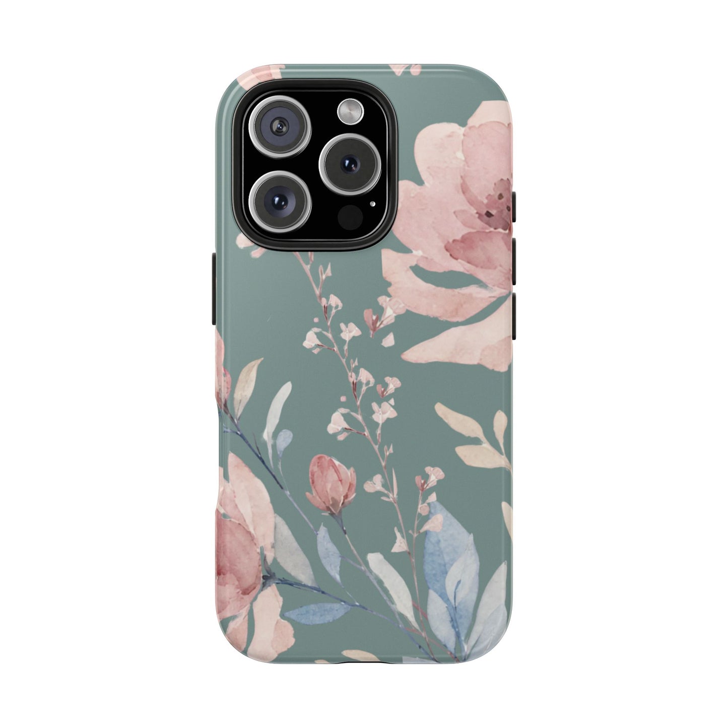 Green Fall floral Tough Phone Cases
