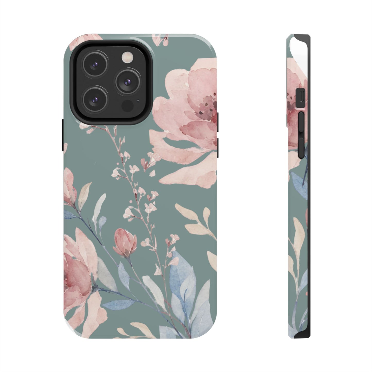 Green Fall floral Tough Phone Cases