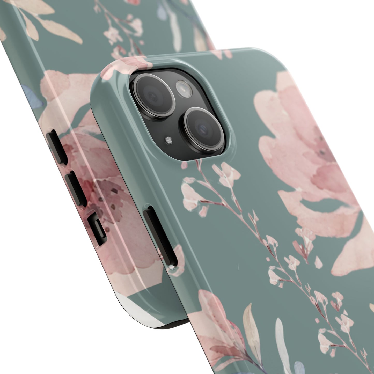 Green Fall floral Tough Phone Cases