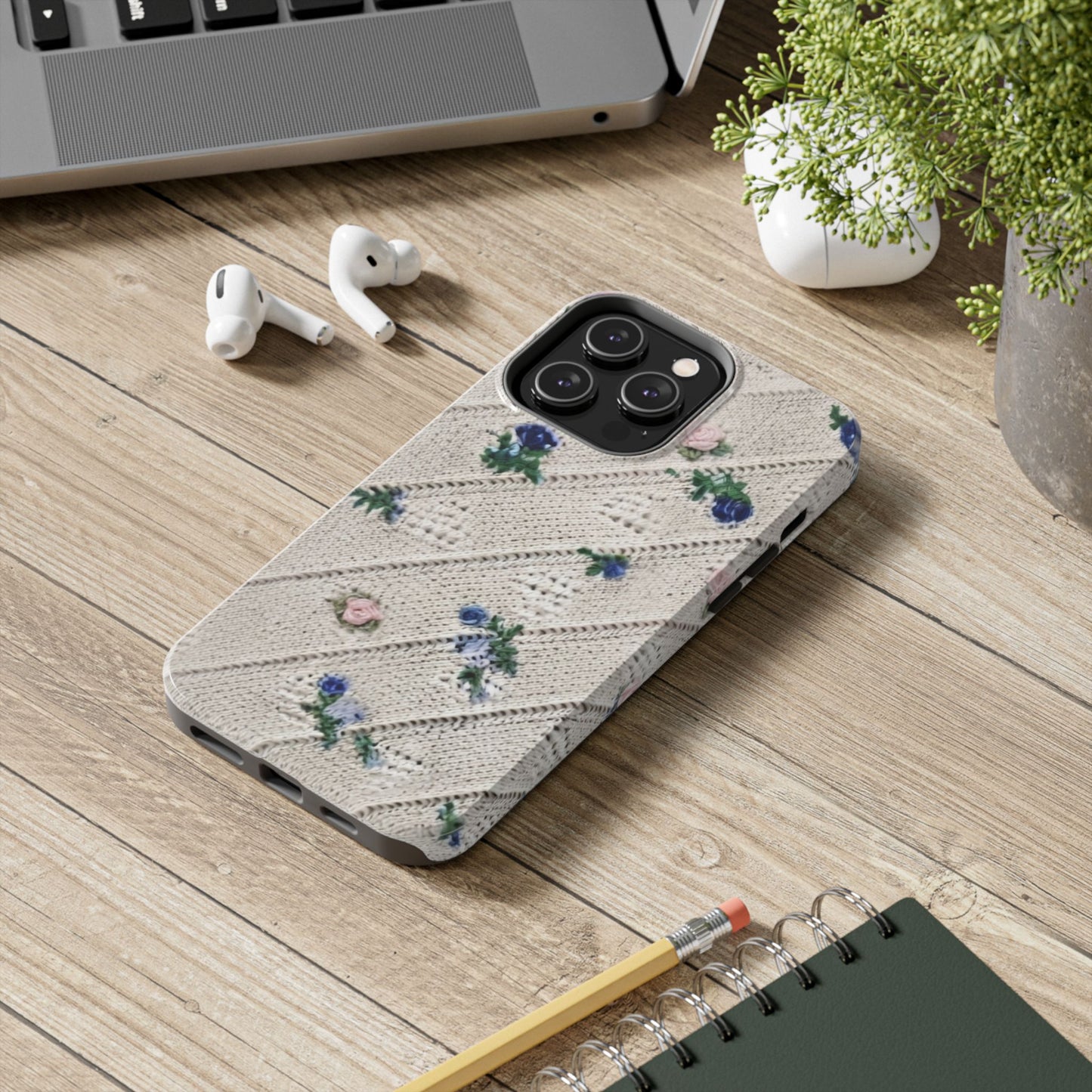 Tough Phone Cases, Fabric Like, Grandmillenial, Floral