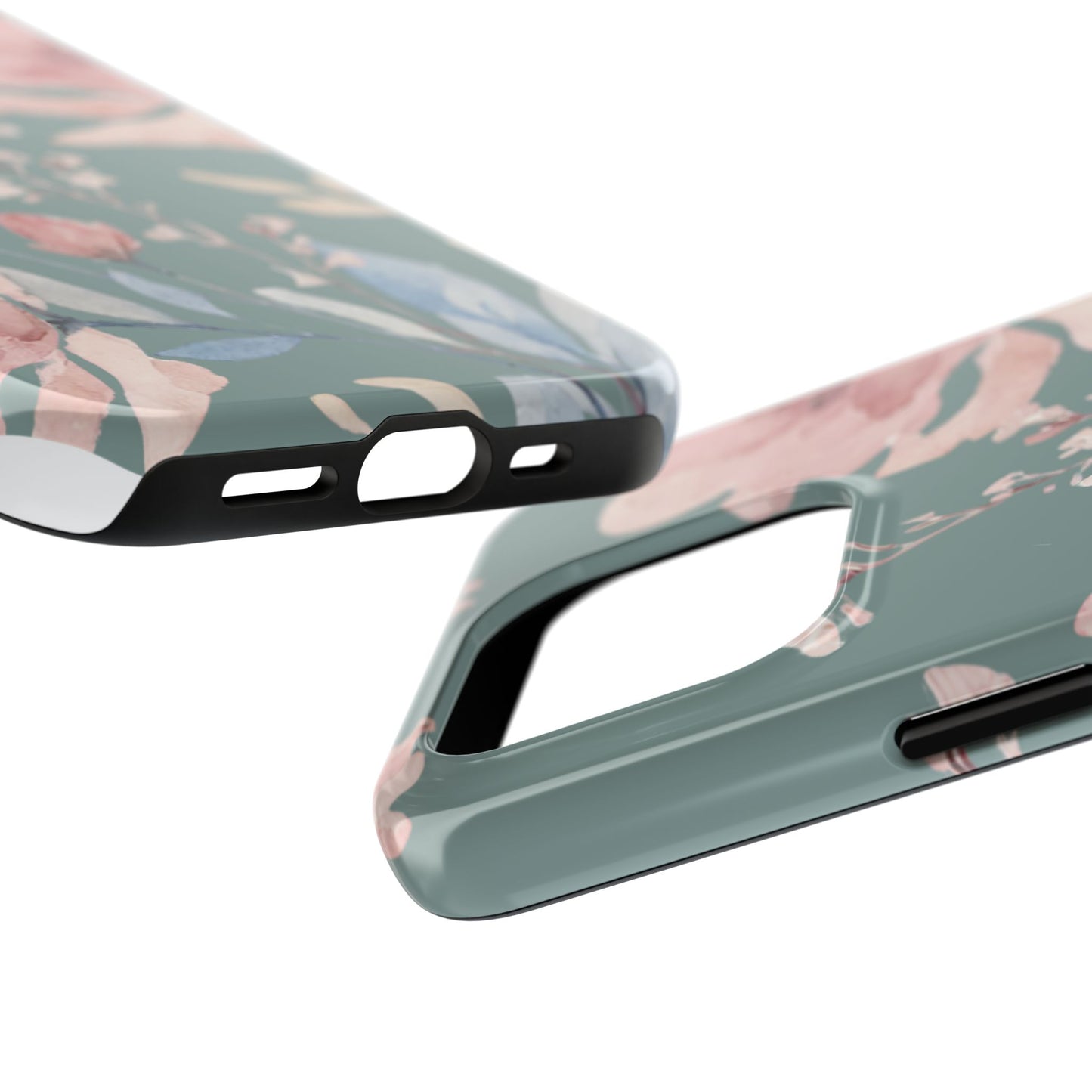Green Fall floral Tough Phone Cases