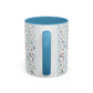 Blessed Nana Floral Accent Coffee Mug — Blue Striped 11/15oz