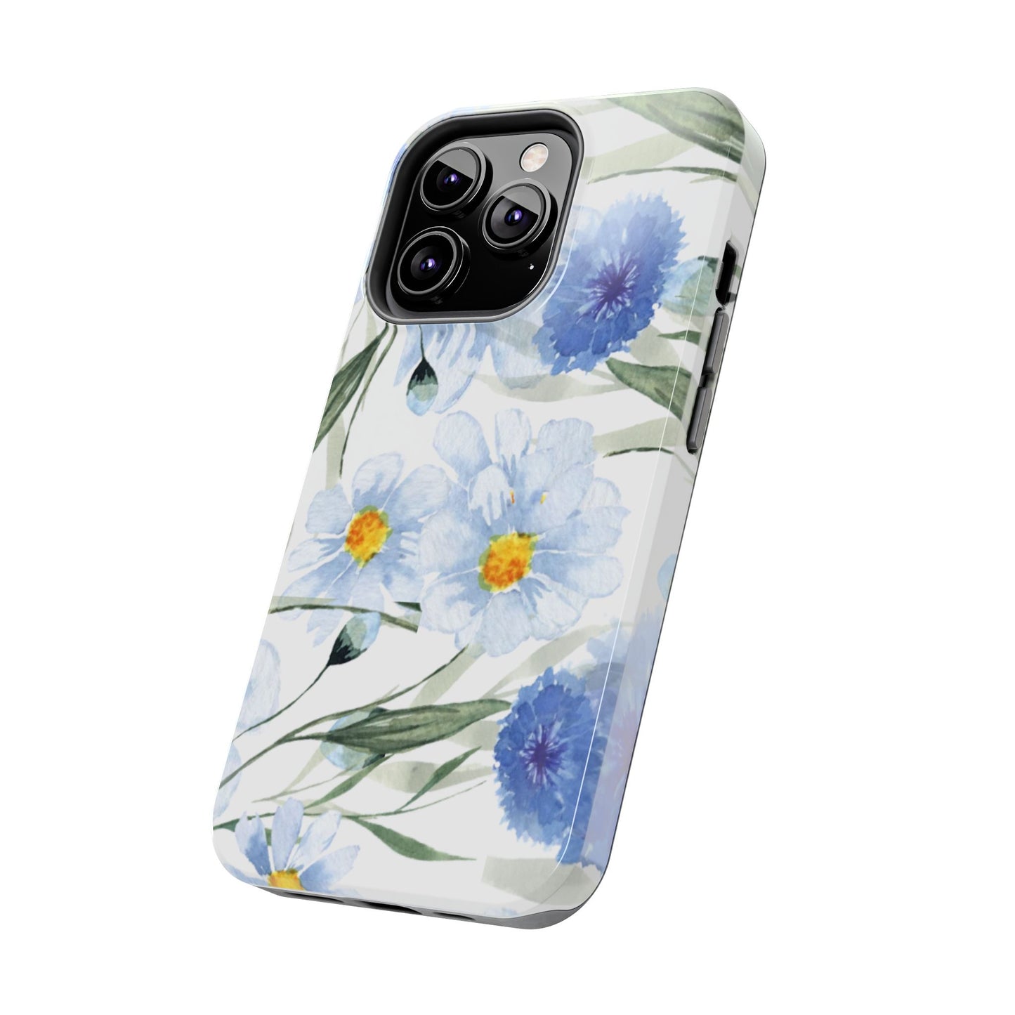 Blue Floral Tough Phone Cases