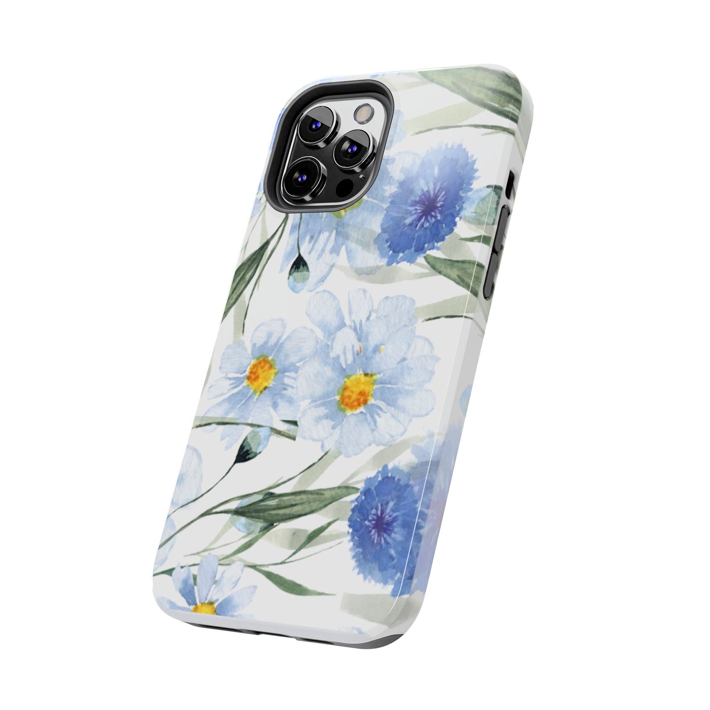 Blue Floral Tough Phone Cases