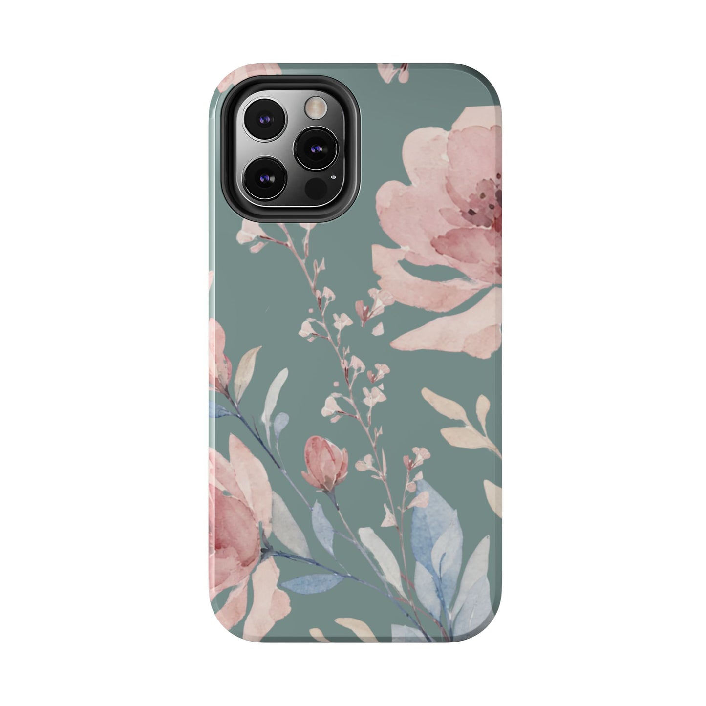Green Fall floral Tough Phone Cases
