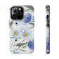 Blue Floral Tough Phone Cases