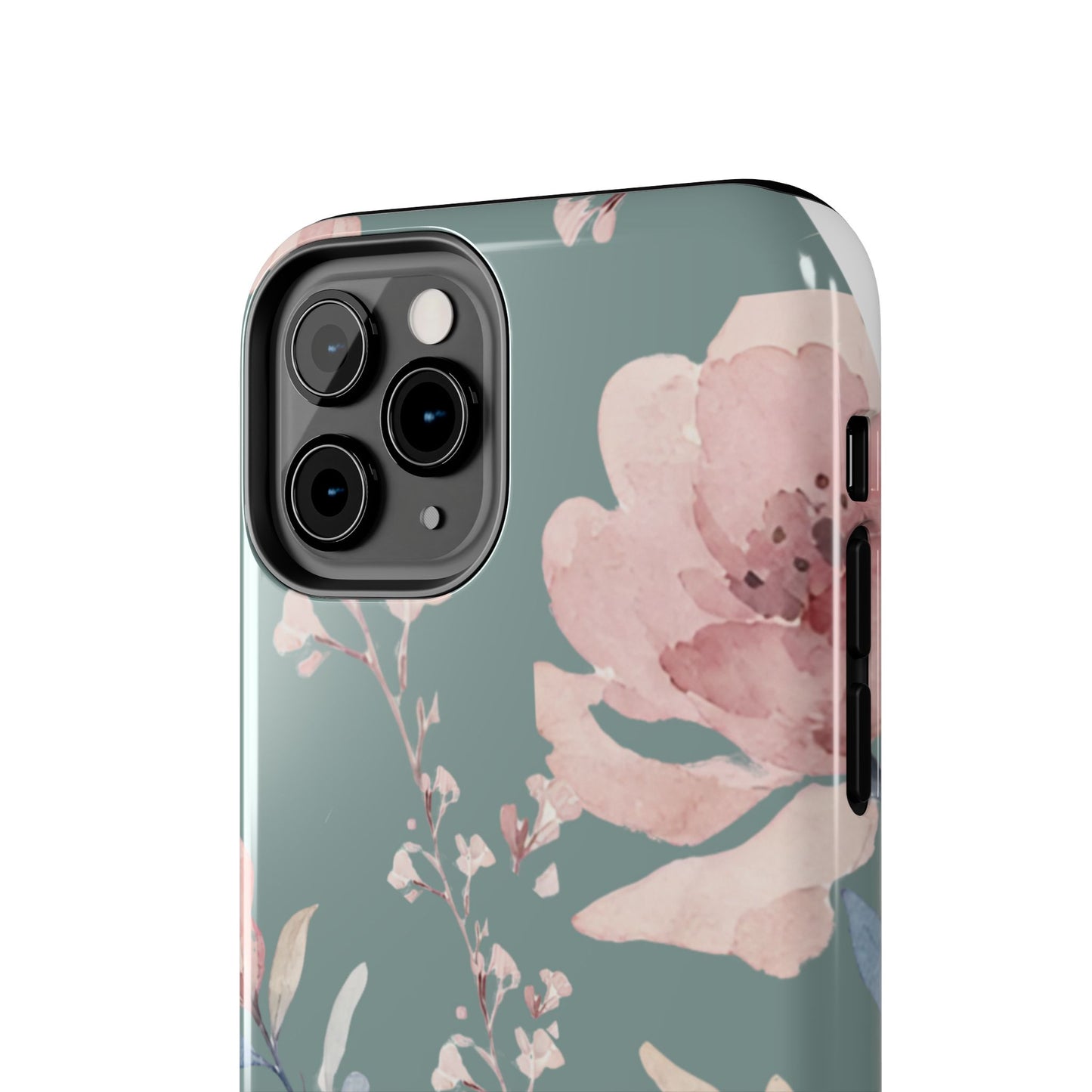 Green Fall floral Tough Phone Cases