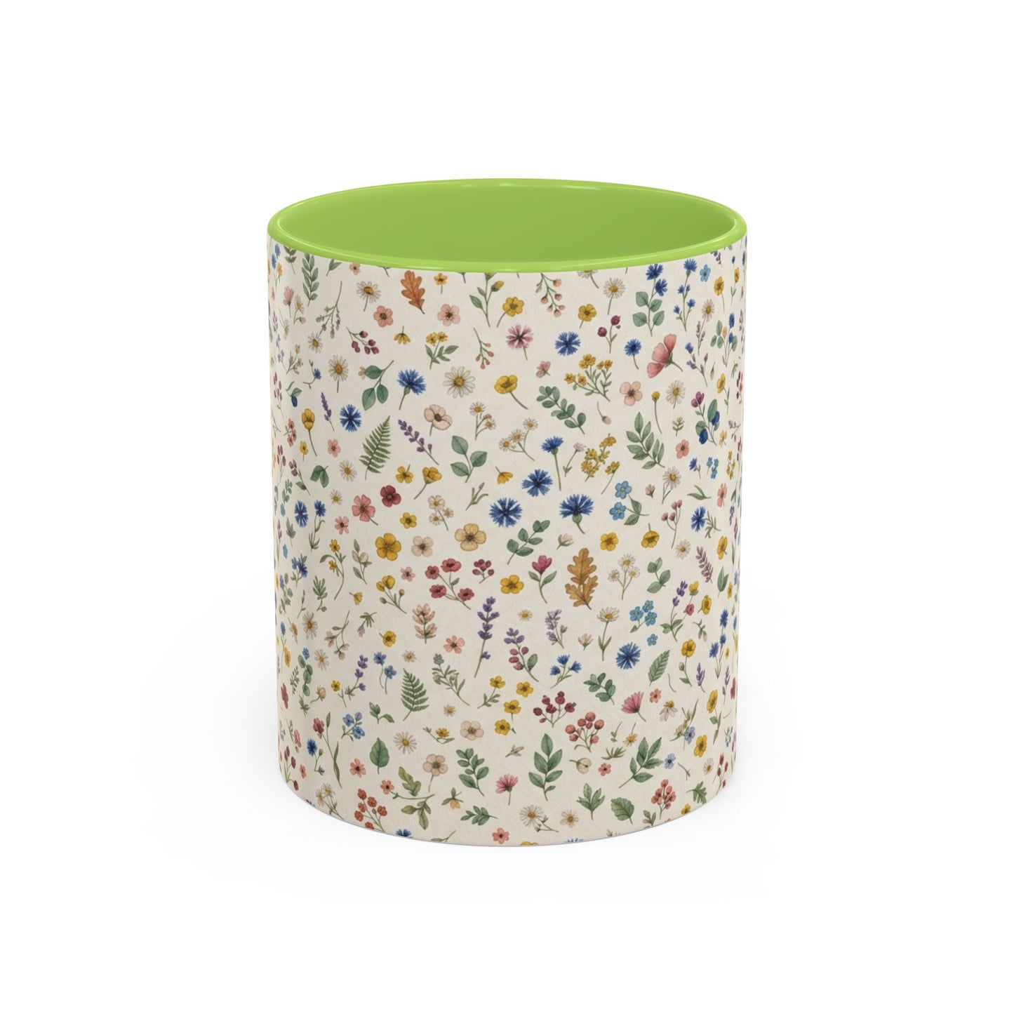 Fall Floral, Yellow Accent Coffee Mug (11, 15oz)