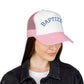 Baptized Foam Trucker Hat - Embroidered Faith Cap for Baptism & Church Celebrations