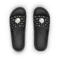 Floral Black Slide Sandals — LOGO Accent