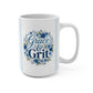 Grace & Grit, Striped, Blue Farm, Mug 15oz