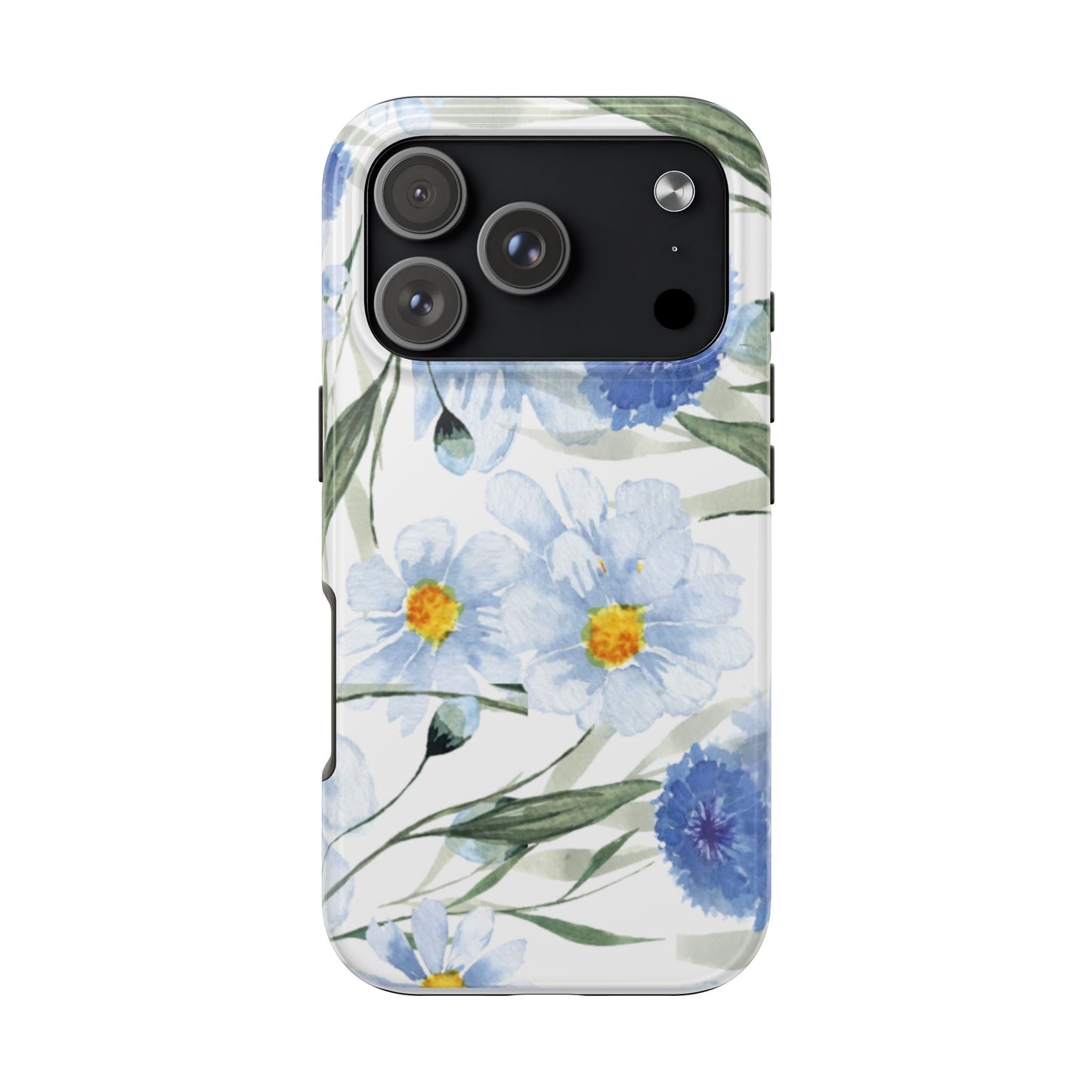 Blue Floral Tough Phone Cases