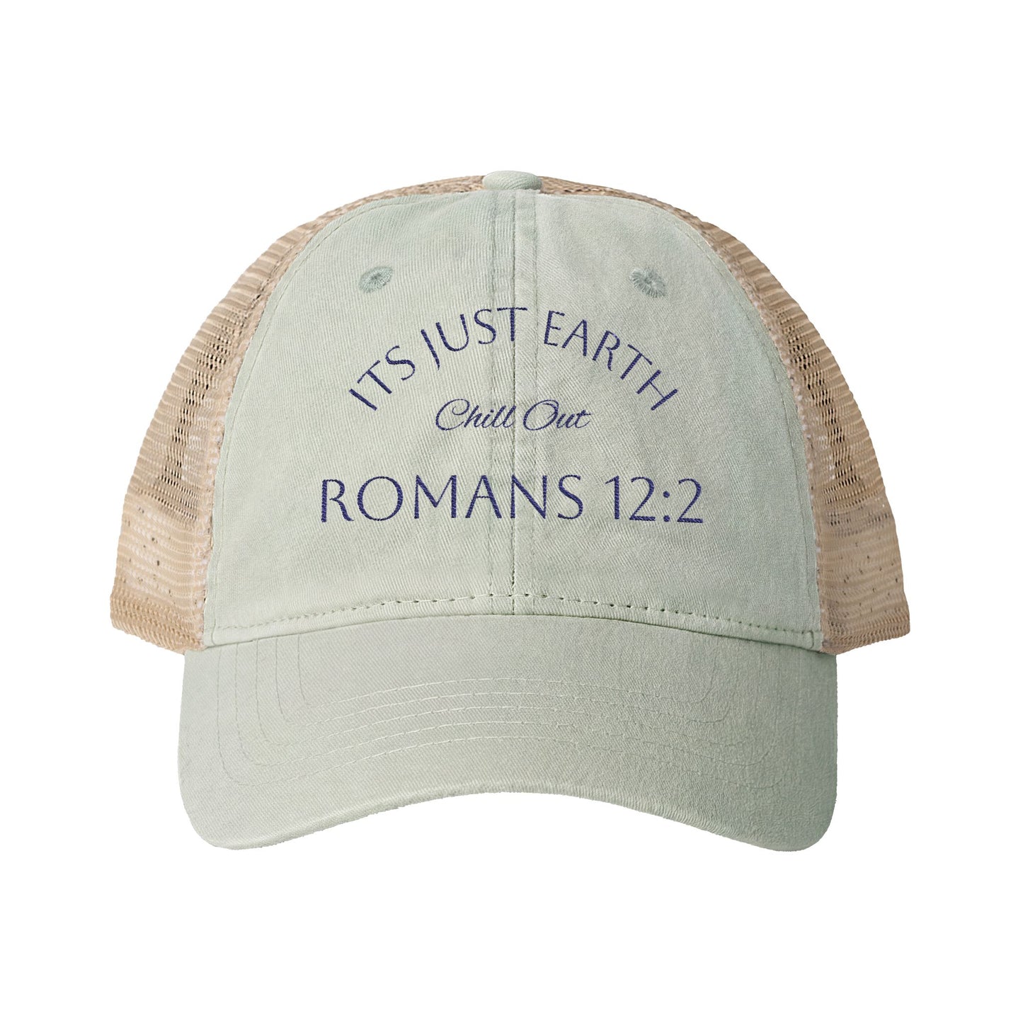Sage Polka It’s Just Earth Women's Washed Mesh-Back Cap