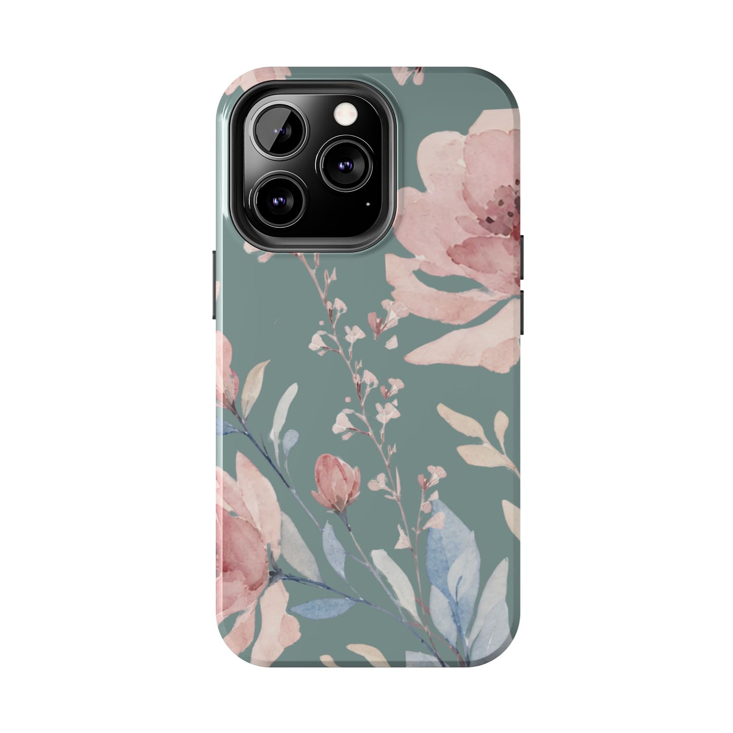 Green Fall floral Tough Phone Cases
