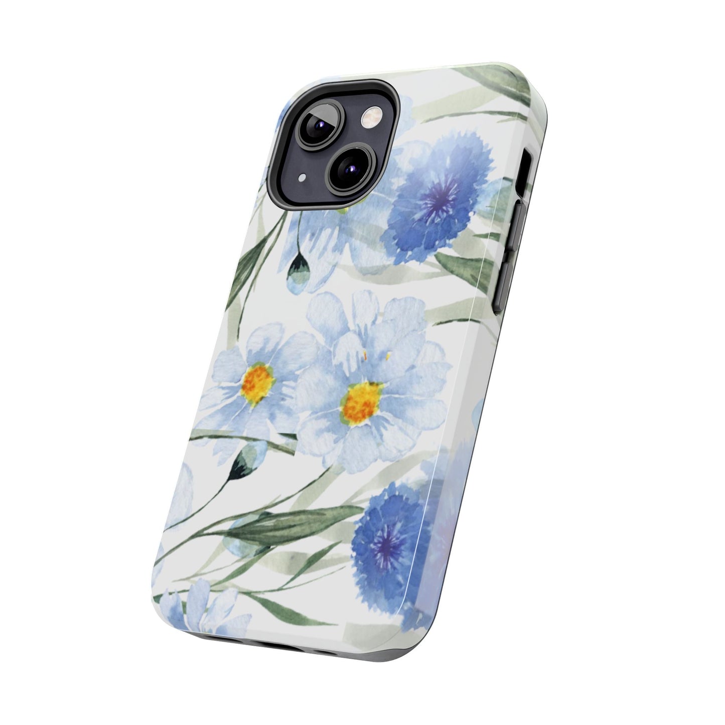 Blue Floral Tough Phone Cases