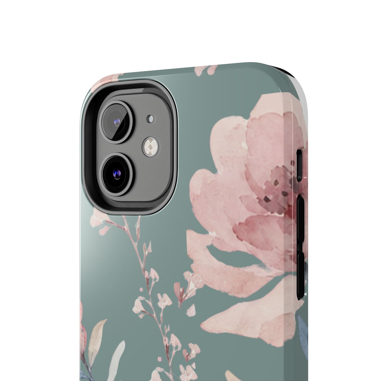Green Fall floral Tough Phone Cases