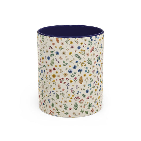 Fall Floral, Yellow Accent Coffee Mug (11, 15oz)