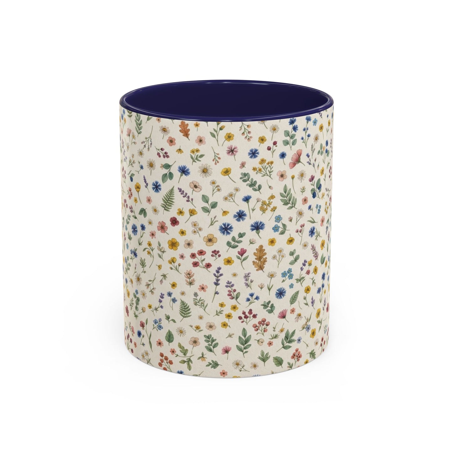 Fall Floral, Yellow Accent Coffee Mug (11, 15oz)