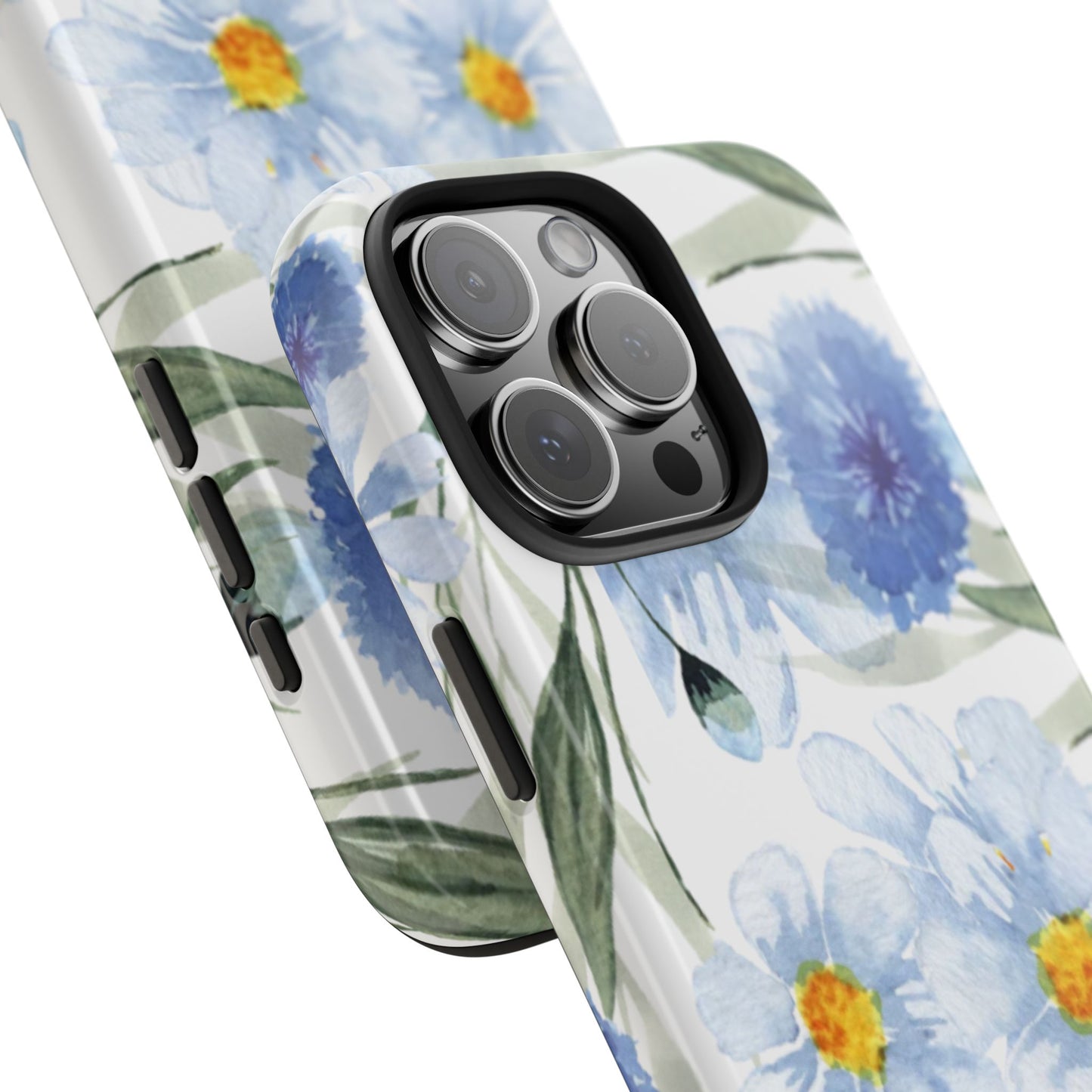 Blue Floral Tough Phone Cases