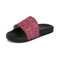Women's Floral Red Slide Sandals – Comfortable Pool & Casual Summer Slides