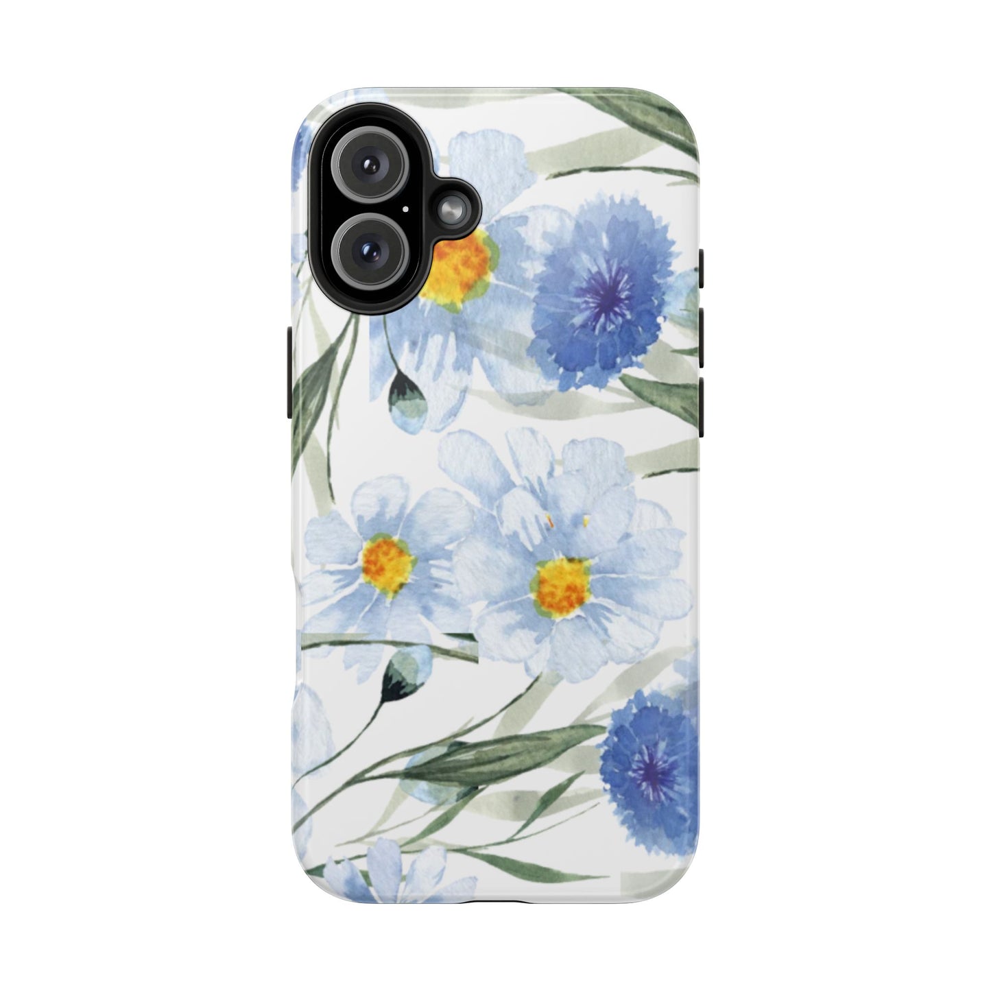 Blue Floral Tough Phone Cases