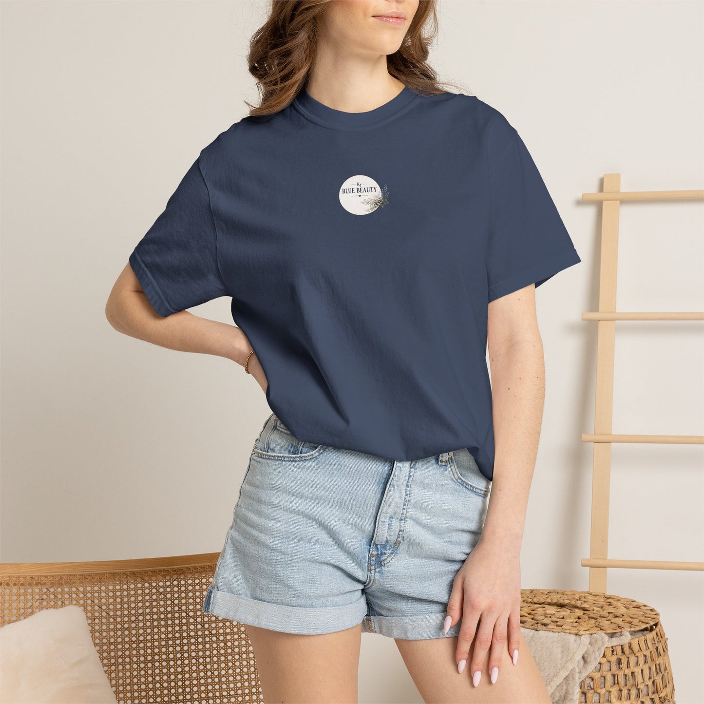 T-Shirt — 'Ky Blue Beauty' Vintage Botanical Tee