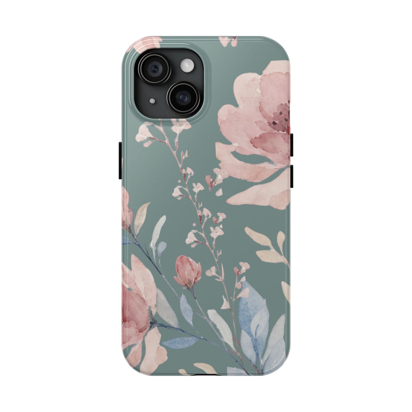 Green Fall floral Tough Phone Cases