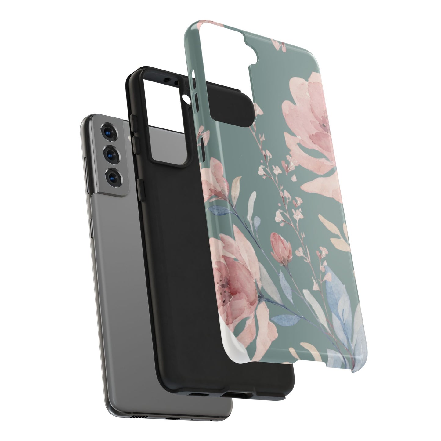 Green Fall floral Tough Phone Cases