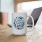 Grace & Grit, Striped, Blue Farm, Mug 15oz