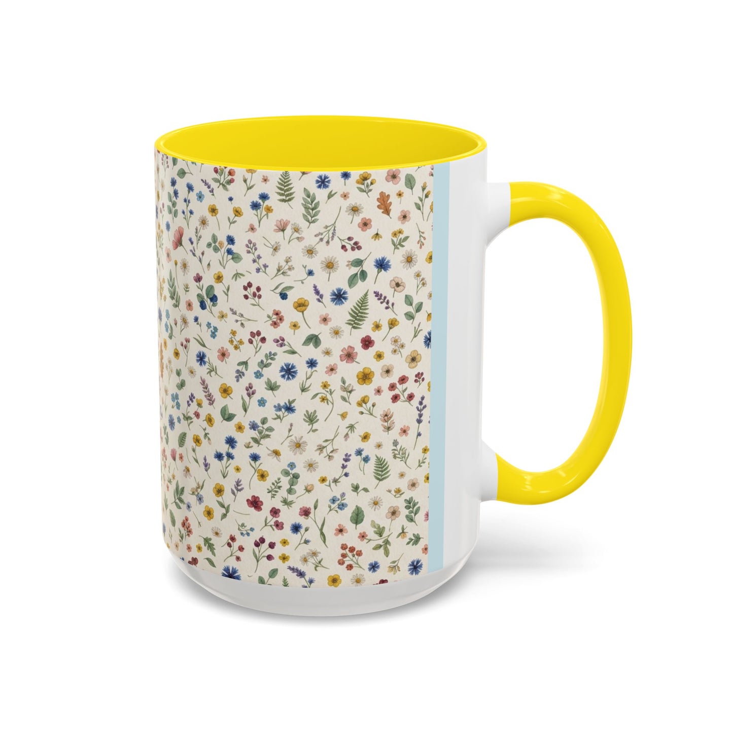 Fall Floral, Yellow Accent Coffee Mug (11, 15oz)