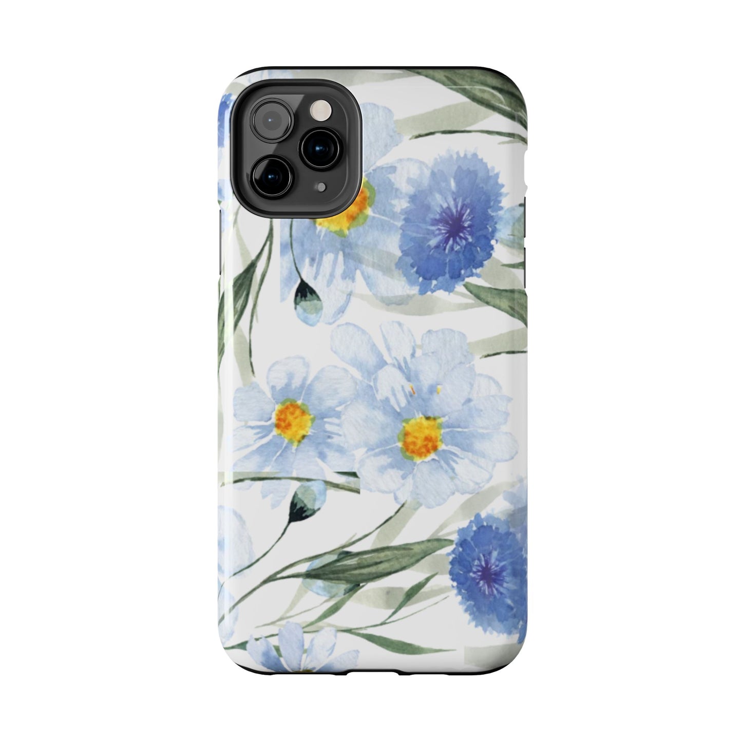 Blue Floral Tough Phone Cases