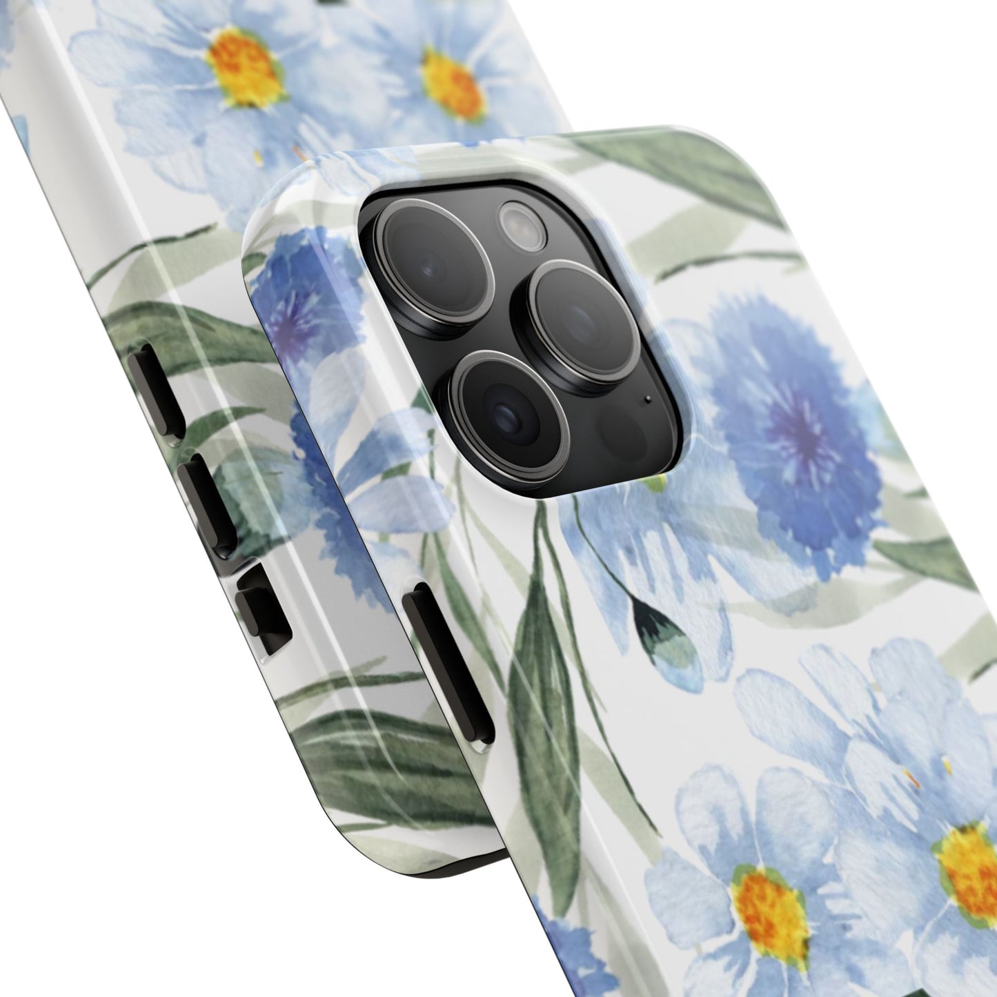 Blue Floral Tough Phone Cases