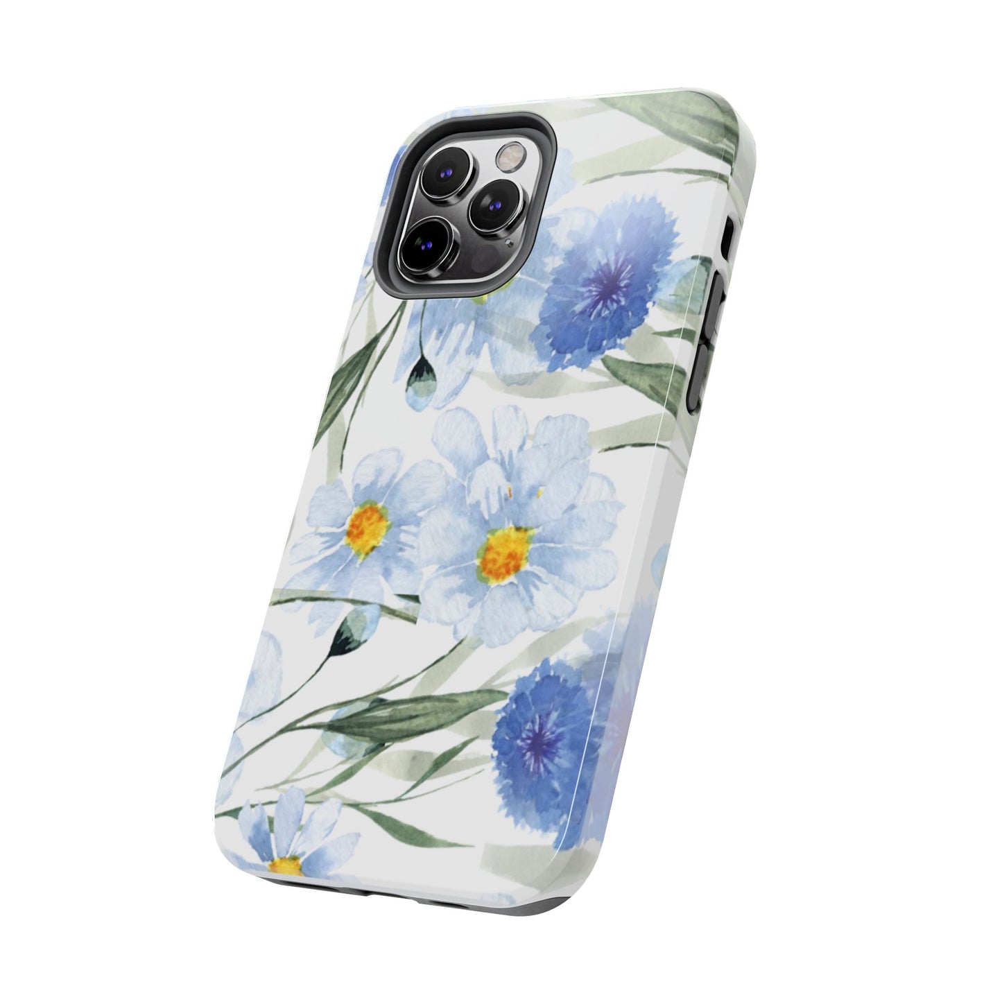 Blue Floral Tough Phone Cases